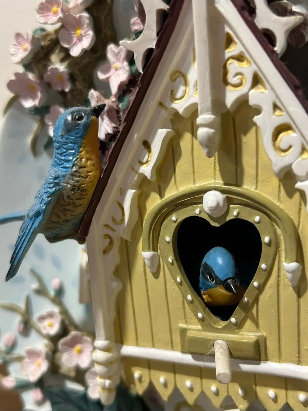 The Bradford Exchange Vintage Blue, Yellow & White Birdhouse Wall Art